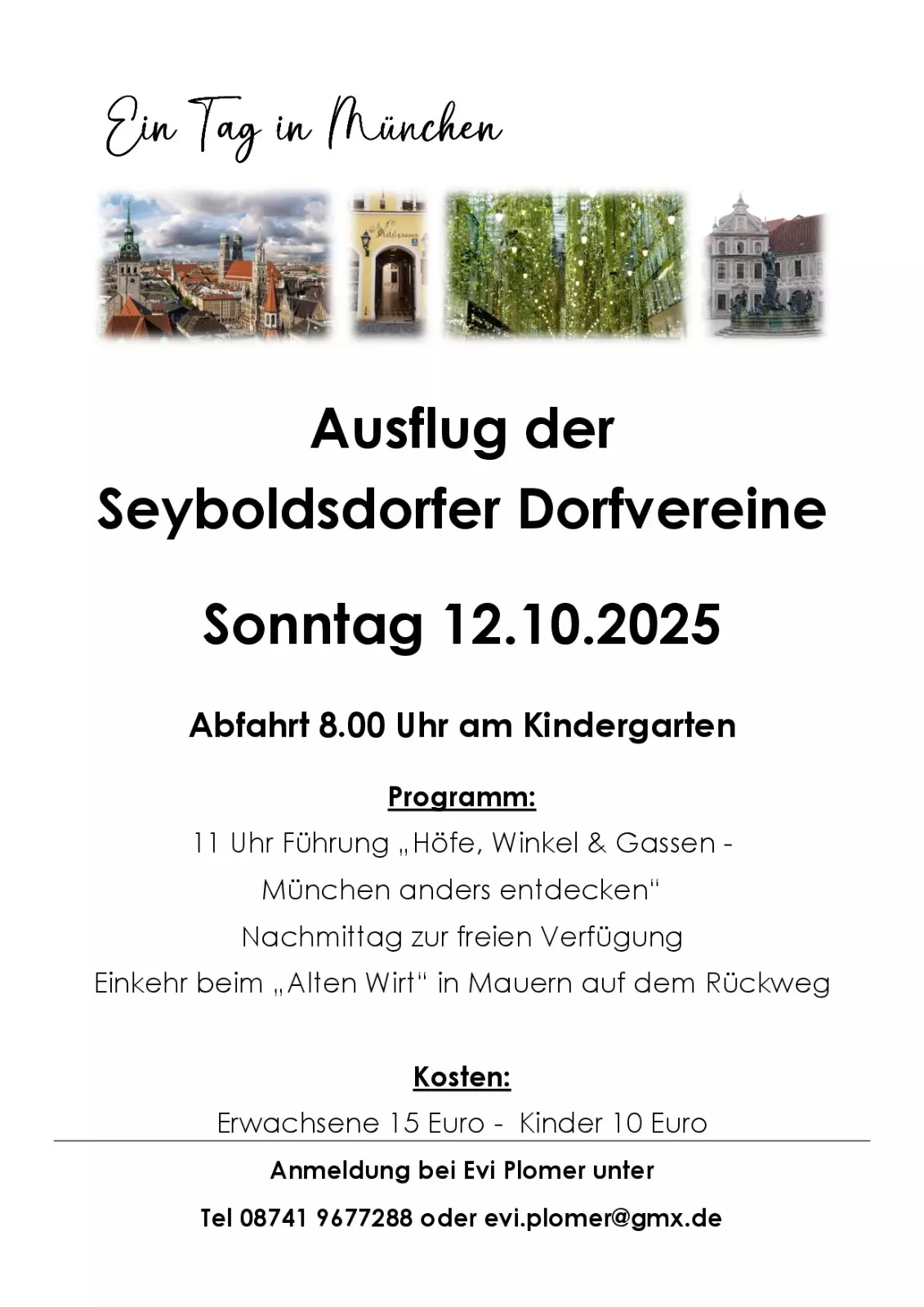 Ausflug Dorfvereine Seyboldsdorf